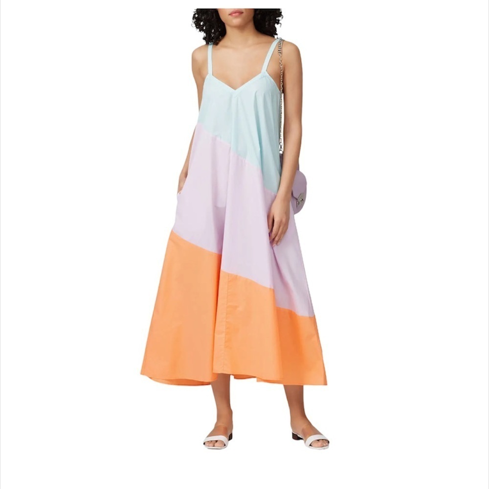 VEDA Summer Pastel Fiesta maxi Dress